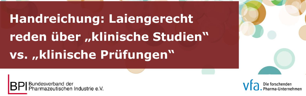 Bild von der Folie Handreichung laien sprache klinische Forschung